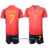 Conjunto (Camiseta+Pantalón Corto) España Alvaro Morata 7 Primera Equipación Mundial 2022 - Niño